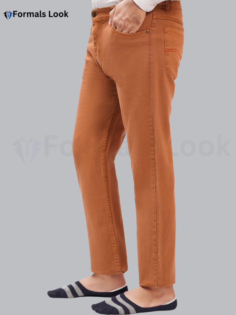Jeans Pant Camel Color Imported In Stretch