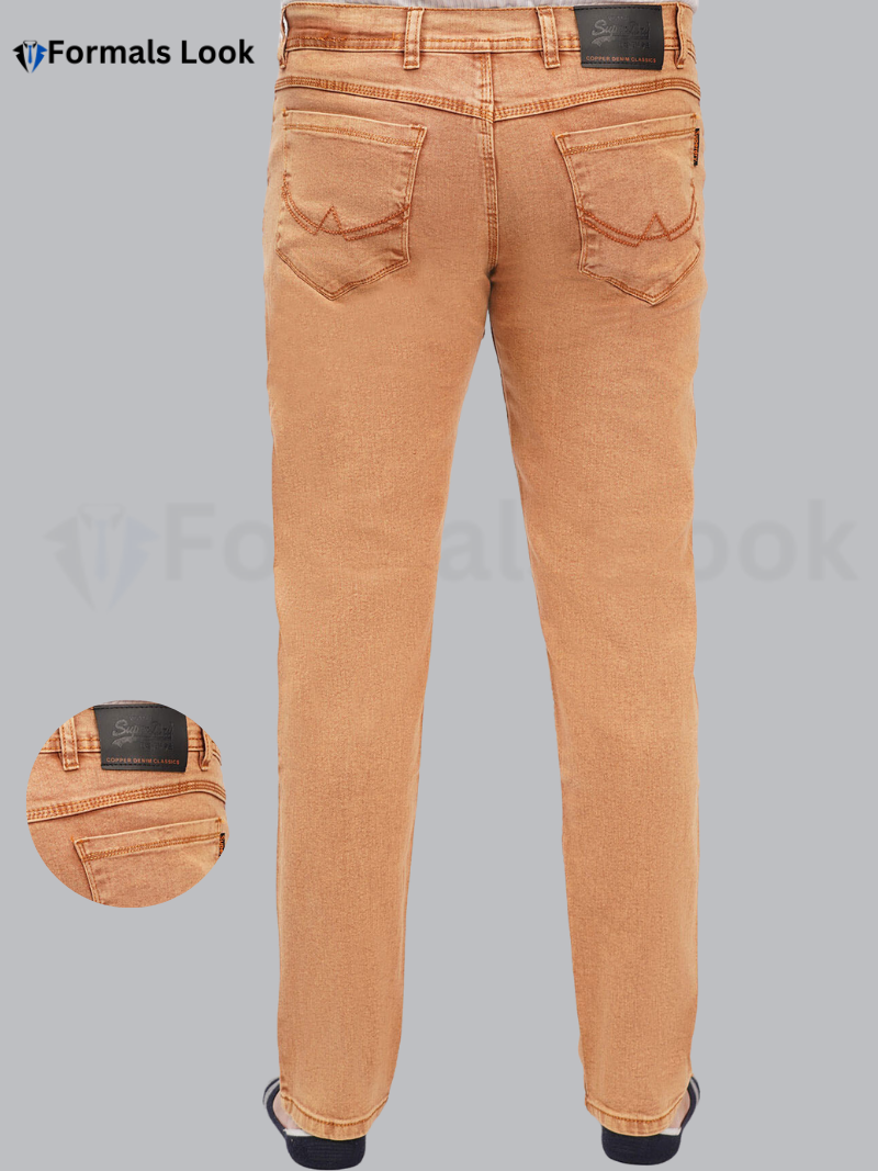 Jean Pant Camel Color Imported Stuff In Stretch