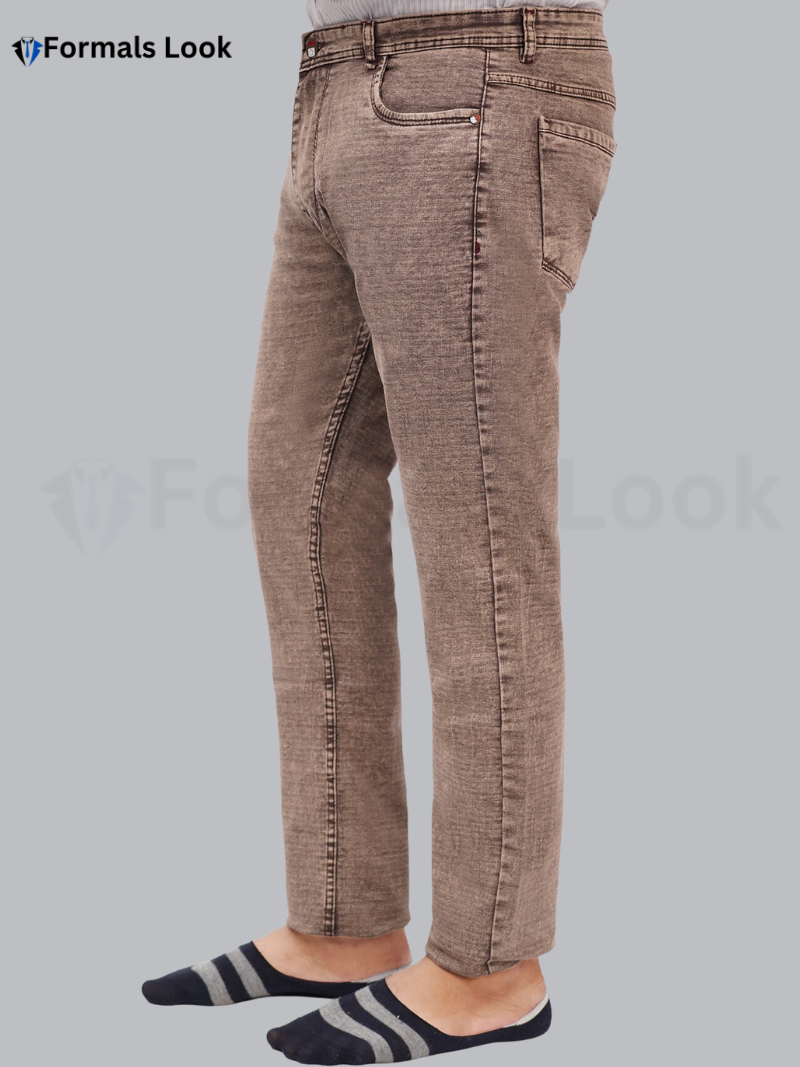 Jeans Pant Brown Color Ultra Stretch In Imported Stuff