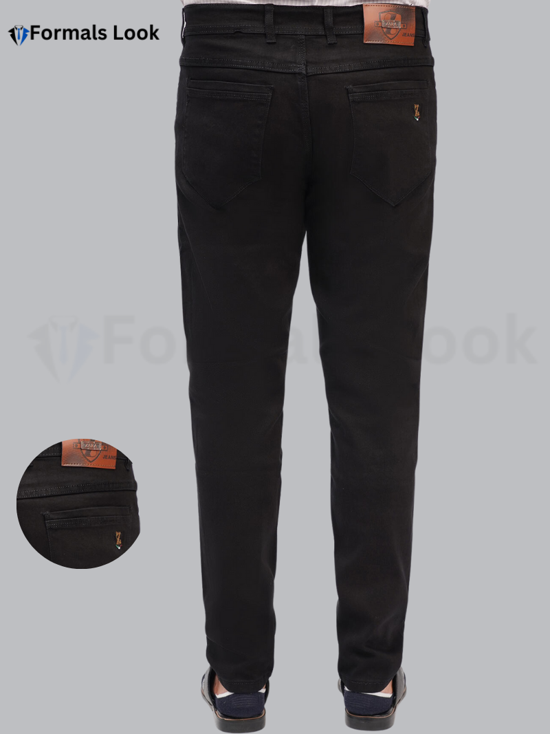 Jeans Pant Black Solid Color Ultra Stretch Imported Stuff