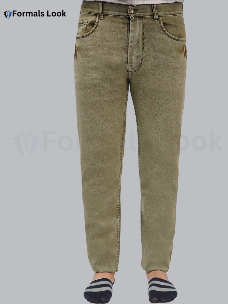 Jeans Pant Green Color Imported Stuff In Stretch&Comfort