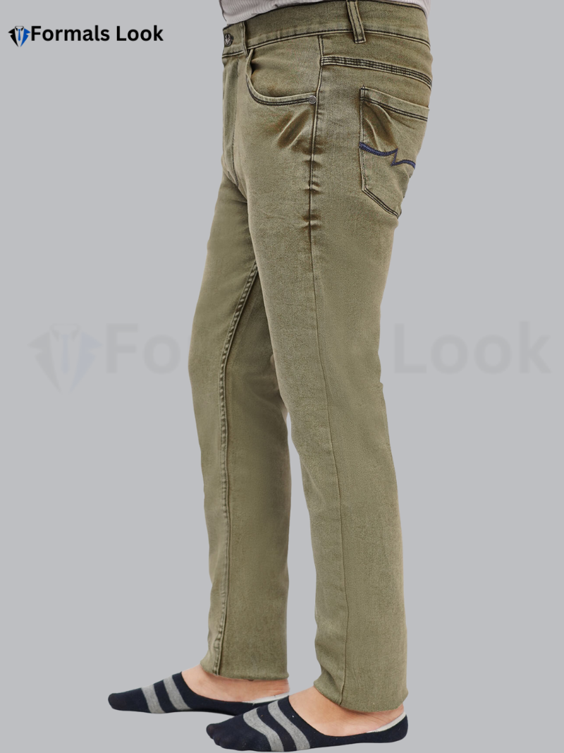 Jeans Pant Green Color Imported Stuff In Stretch&Comfort