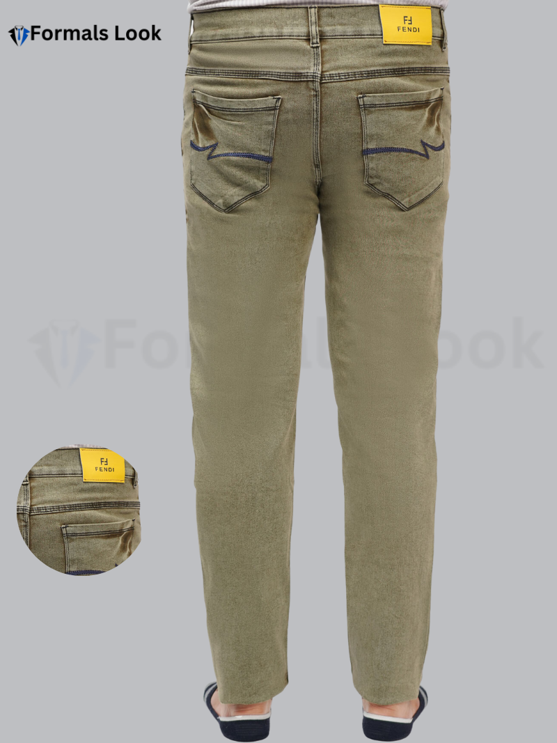 Jeans Pant Green Color Imported Stuff In Stretch&Comfort