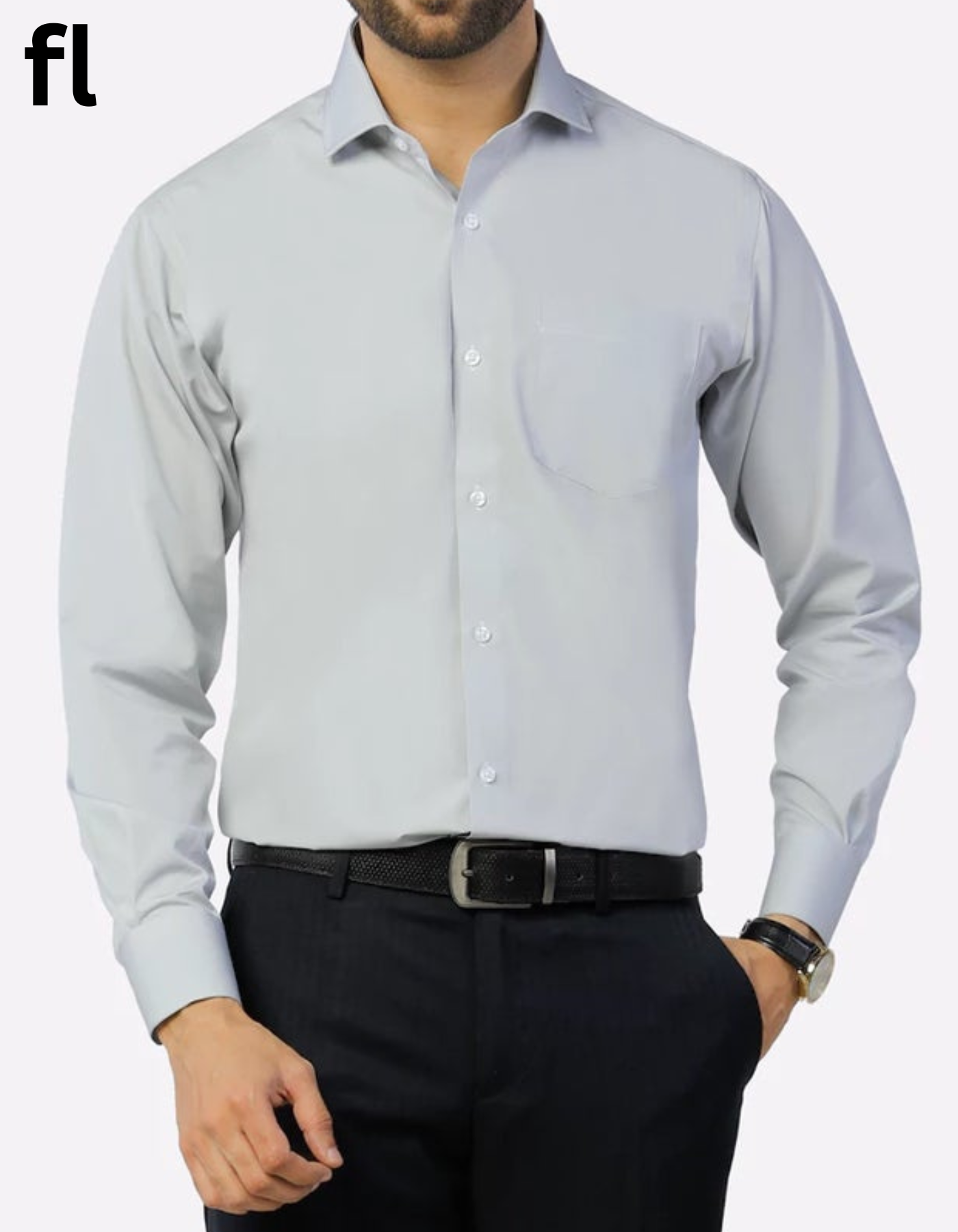 Grey Color Premium Formal Shirt