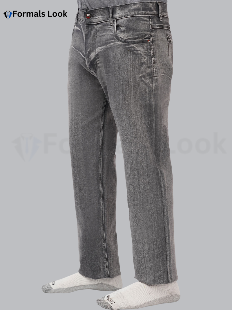 Jeans Pant Grey Color In Stretch