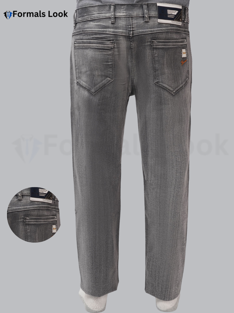 Jeans Pant Grey Color In Stretch