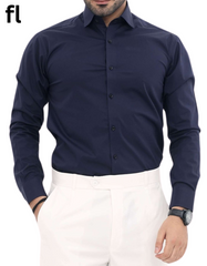 Navy Blue Premium Formal Shirt