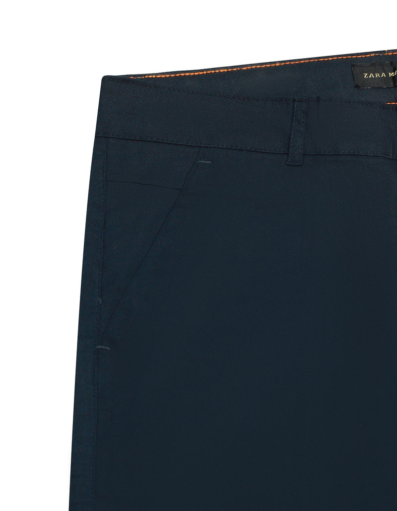 Z.A.R Navy Cotton Imported Stuff Pant (Z.a.r.a)