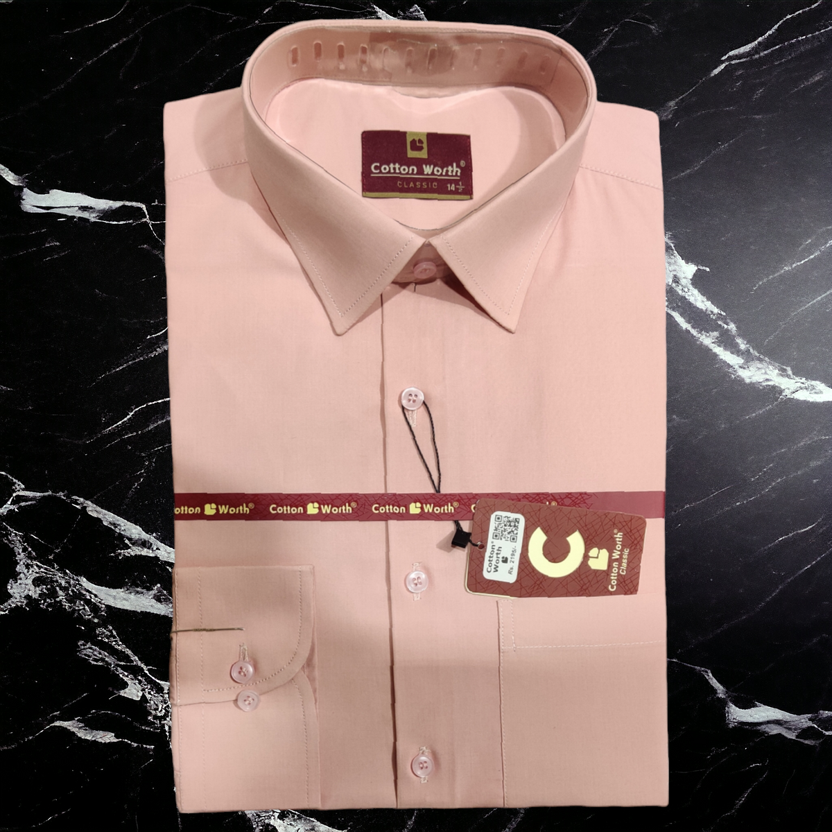 Peach Color Premium Formal Shirt