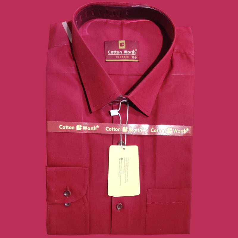 Mahroon Premium Formal Shirt