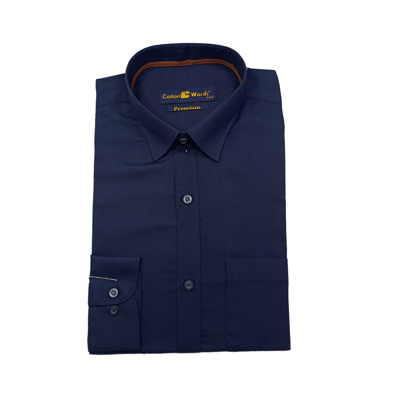 Navy Blue Premium Formal Shirt